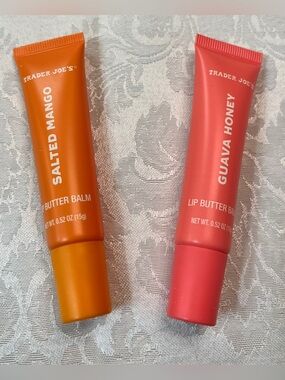 Trader Joe’s Tropical Flavored Lip Butter Balm Salted Mango or Guava Honey (1)